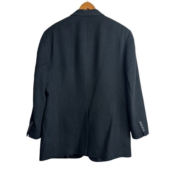 Brooks Brothers Sport Coat Mens 42R Solid Black Camel Hair Blazer Two Button - Picture 3 of 9